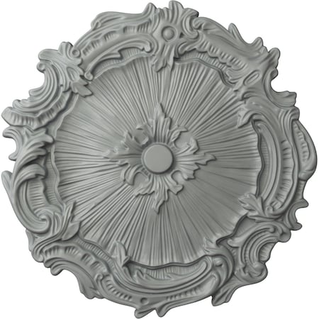 Ekena Millwork Plymouth Ceiling Medallion (Fits Canopies up to 1 5/8"), 16 3/4"OD x 1 3/8"P, Primed White CM16PL